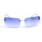 Женские сонцезащитные очки 13148 золотые с синей линзой . Photo 2