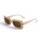 Женские сонцезащитные очки 13152 бежевые с коричневой линзой . Photo 1