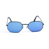 Женские сонцезащитные очки 13153 чёрные с синей линзой 