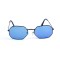 Женские сонцезащитные очки 13153 чёрные с синей линзой . Photo 2