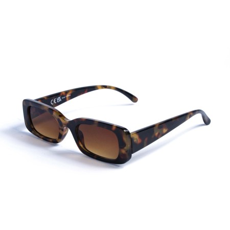 Женские сонцезащитные очки 13157 леопардовые с коричневой линзой 