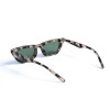 Женские сонцезащитные очки 13158 леопардовые с зелёной линзой 