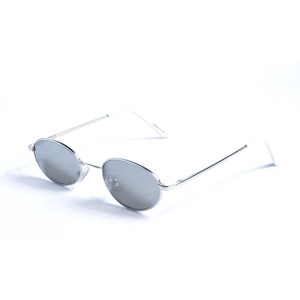 Жіночі сонцезахисні окуляри 13160 срібні з сроюбною лінзою 