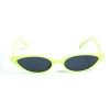 Женские сонцезащитные очки 13162 зелёные с чёрной линзой 