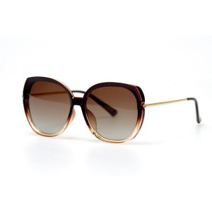 Жіночі сонцезахисні окуляри 10800 коричневі з коричневою лінзою 