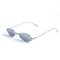 Женские сонцезащитные очки 13163 серебряные с серебряной линзой . Photo 1