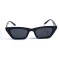 Женские сонцезащитные очки 13164 чёрные с чёрной линзой . Photo 2