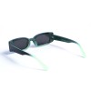 Жіночі сонцезахисні окуляри 13167 зелені з синьою лінзою 