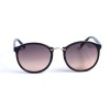Женские сонцезащитные очки 13170 чёрные с коричневой линзой 