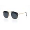 Женские сонцезащитные очки 10801 золотые с чёрной линзой . Photo 1