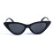 Женские сонцезащитные очки 13178 чёрные с чёрной линзой . Photo 2