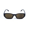 Женские сонцезащитные очки 13181 чёрные с коричневой линзой 