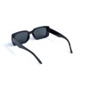 Женские сонцезащитные очки 13229 чёрные с чёрной линзой 