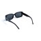 Женские сонцезащитные очки 13229 чёрные с чёрной линзой . Photo 3