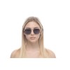 Жіночі сонцезахисні окуляри 10803 фіолетові з чорною лінзою 