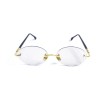 Женские сонцезащитные очки 13245 золотые с серой линзой 