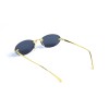Женские сонцезащитные очки 13248 золотые с чёрной линзой 