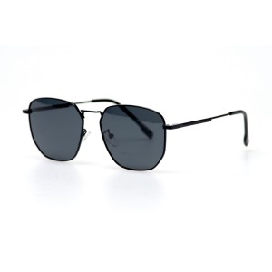 Жіночі сонцезахисні окуляри 10804 чорні з чорною лінзою 
