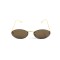 Женские сонцезащитные очки 13249 золотые с коричневой линзой . Photo 2