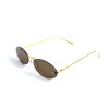 Женские сонцезащитные очки 13249 золотые с коричневой линзой 