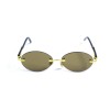 Женские сонцезащитные очки 13250 золотые с коричневой линзой 