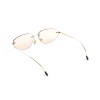 Женские сонцезащитные очки 13254 серебряные с розовой линзой 