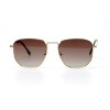 Женские сонцезащитные очки 10805 золотые с коричневой линзой 