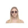 Жіночі сонцезахисні окуляри 10805 золоті з коричневою лінзою 