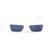 Жіночі сонцезахисні окуляри 13296 чорні з білою лінзою 