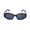 Женские сонцезащитные очки 13308 леопардовые с чёрной линзой 