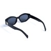 Женские сонцезащитные очки 13309 чёрные с чёрной линзой 