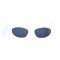 Жіночі сонцезахисні окуляри 13310 білі з чорною лінзою . Photo 2