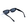 Женские сонцезащитные очки 13337 чёрные с чёрной линзой 