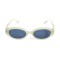 Женские сонцезащитные очки 13423 бежевые с чёрной линзой . Photo 2