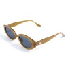Жіночі сонцезахисні окуляри 13424 коричневі з темно-синьою лінзою 
