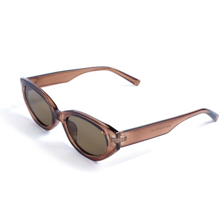 Женские сонцезащитные очки 13428 коричневые с коричневой линзой 