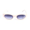 Женские сонцезащитные очки 13431 бежевые с темно-синий линзой 