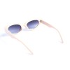 Женские сонцезащитные очки 13431 бежевые с темно-синий линзой 