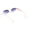 Женские сонцезащитные очки 13431 бежевые с темно-синий линзой . Photo 3