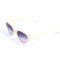 Женские сонцезащитные очки 13431 бежевые с темно-синий линзой . Photo 1