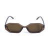 Женские сонцезащитные очки 13433 коричневые с коричневой линзой 
