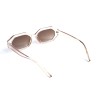 Женские сонцезащитные очки 13434 прозрачные с коричневой линзой 