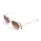 Жіночі сонцезахисні окуляри 13434 прозорі з коричневою лінзою . Photo 1