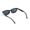 Женские сонцезащитные очки 13436 чёрные с чёрной линзой 