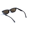 Женские сонцезащитные очки 13437 чёрные с коричневой линзой 