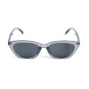 Женские сонцезащитные очки 13438 серые с чёрной линзой 