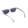 Женские сонцезащитные очки 13439 фиолетовые с чёрной линзой 