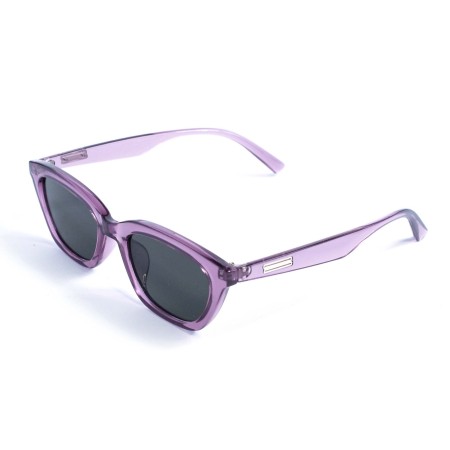 Жіночі сонцезахисні окуляри 13439 фіолетові з чорною лінзою 