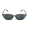 Женские сонцезащитные очки 13441 зелёные с чёрной линзой 