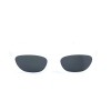 Жіночі сонцезахисні окуляри 13442 білі з чорною лінзою 
